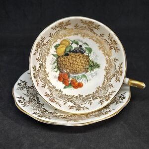 Royal Standard Fine Bone China Fruit Tea Cup and Saucer